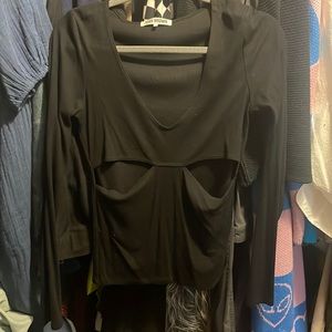 Cutout detail Noah brown top